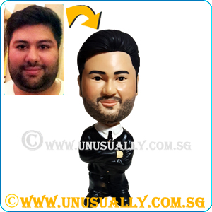 Custom 3D Smart Male In Black Attire Figurine